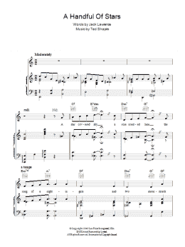 page one of A Handful Of Stars (Piano, Vocal & Guitar Chords)