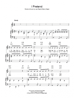 page one of I Pretend (Piano, Vocal & Guitar Chords)
