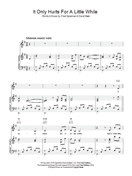 page one of It Only Hurts For A Little While (Piano, Vocal & Guitar Chords)