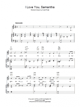 page one of I Love You Samantha (Piano, Vocal & Guitar Chords)