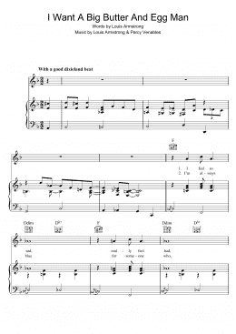 page one of I Want A Big Butter And Egg Man (Piano, Vocal & Guitar Chords)