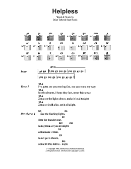 page one of Helpless (Guitar Chords/Lyrics)