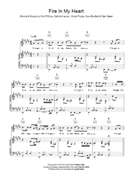 page one of Fire In My Heart (Piano, Vocal & Guitar Chords)