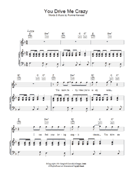 page one of You Drive Me Crazy (Piano, Vocal & Guitar Chords)