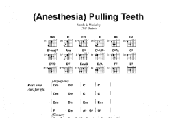 page one of (Anesthesia) Pulling Teeth (Guitar Chords/Lyrics)
