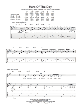 page one of Hero Of The Day (Guitar Tab)