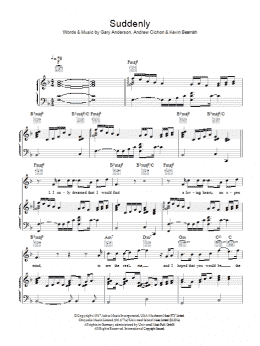 page one of Suddenly (Piano, Vocal & Guitar Chords)