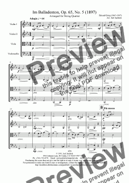 page one of Im Balladenton, Op. 65, No. 5