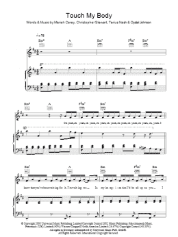 page one of Touch My Body (Piano, Vocal & Guitar Chords)