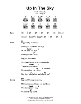 page one of Up In The Sky (Guitar Chords/Lyrics)