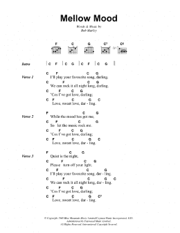 page one of Mellow Mood (Guitar Chords/Lyrics)