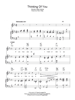 page one of Thinking Of You (Piano, Vocal & Guitar Chords)