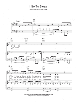 page one of I Go To Sleep (Piano, Vocal & Guitar Chords)