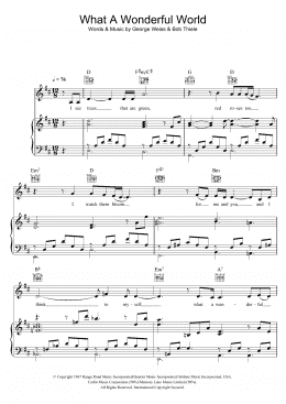 page one of What A Wonderful World (Piano, Vocal & Guitar Chords)