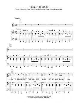 page one of Take Her Back (Piano, Vocal & Guitar Chords)