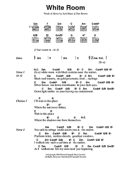 page one of White Room (Guitar Chords/Lyrics)