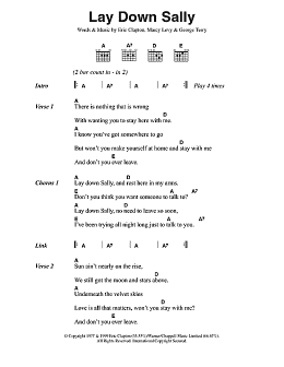page one of Lay Down Sally (Guitar Chords/Lyrics)