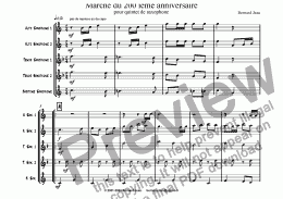 page one of Marche 200 ieme Saxophone Quintet