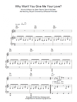 page one of Why Won't You Give Me Your Love? (Piano, Vocal & Guitar Chords)