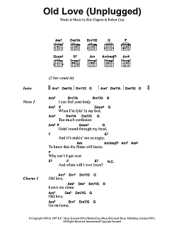 page one of Old Love (Guitar Chords/Lyrics)