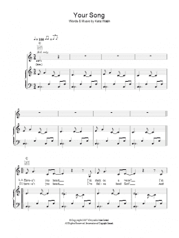 page one of Your Song (Piano, Vocal & Guitar Chords)