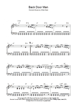 page one of Back Door Man (Piano Solo)