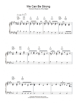 page one of We Can Be Strong (Piano, Vocal & Guitar Chords)