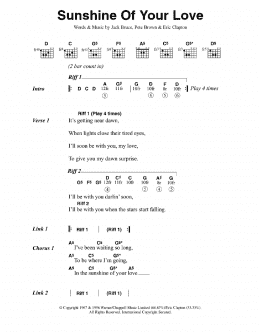 page one of Sunshine Of Your Love (Guitar Chords/Lyrics)