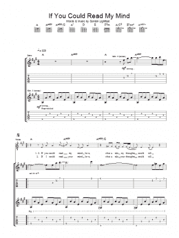 page one of If You Could Read My Mind (Guitar Tab)