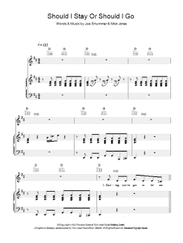 page one of Should I Stay Or Should I Go (Piano, Vocal & Guitar Chords)