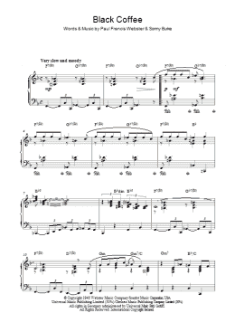 page one of Black Coffee (Piano Solo)