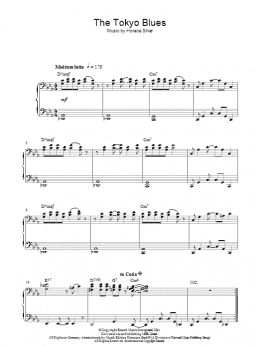 page one of The Tokyo Blues (Piano Solo)