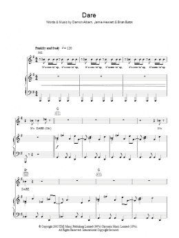 page one of Dare (Piano, Vocal & Guitar Chords)