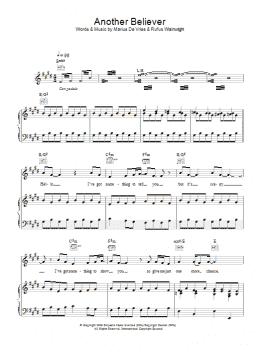 page one of Another Believer (Piano, Vocal & Guitar Chords)
