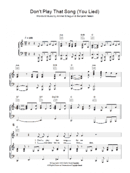 page one of Don't Play That Song (You Lied) (Piano, Vocal & Guitar Chords)