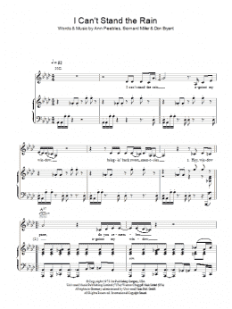page one of I Can't Stand The Rain (Piano, Vocal & Guitar Chords)