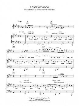 page one of Lost Someone (Piano, Vocal & Guitar Chords)