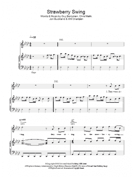 page one of Strawberry Swing (Piano, Vocal & Guitar Chords)