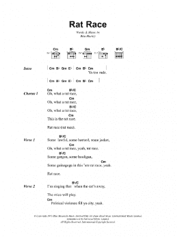 page one of Rat Race (Guitar Chords/Lyrics)