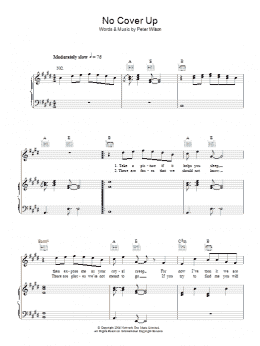 page one of No Cover Up (Piano, Vocal & Guitar Chords)