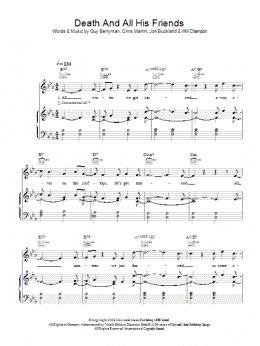 page one of Death And All His Friends (Piano, Vocal & Guitar Chords)