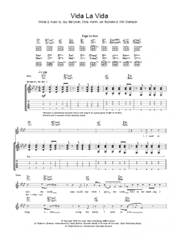page one of Viva La Vida (Guitar Tab)