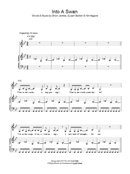 page one of Into A Swan (Piano, Vocal & Guitar Chords)