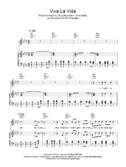 page one of Viva La Vida (Piano, Vocal & Guitar Chords (Right-Hand Melody))
