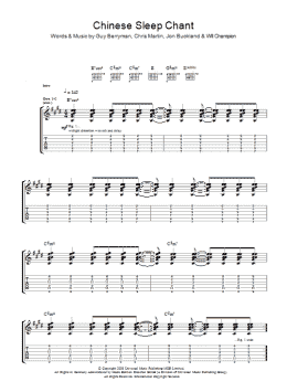 page one of Chinese Sleep Chant (Guitar Tab)