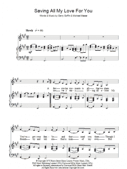page one of Saving All My Love For You (Easy Piano)
