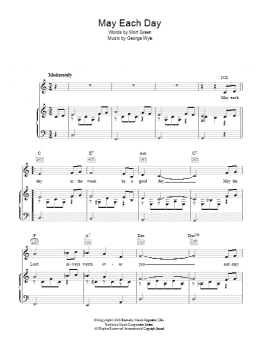 page one of May Each Day (Piano, Vocal & Guitar Chords)