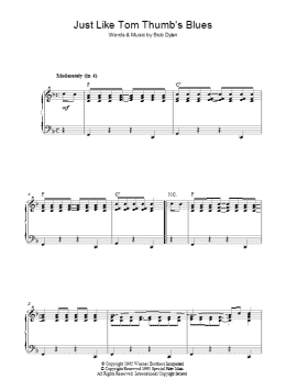 page one of Just Like Tom Thumb's Blues (Piano Solo)