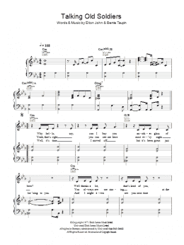 page one of Talking Old Soldiers (Piano, Vocal & Guitar Chords)