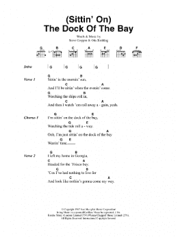 page one of (Sittin' On) The Dock Of The Bay (Guitar Chords/Lyrics)